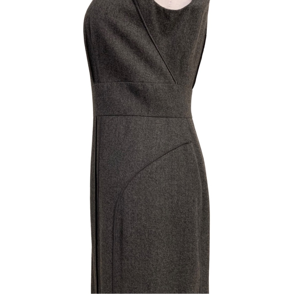 Magaschoni | NWOT Sleeveless Midi Sheath Dress in Charcoal Gray Size 2 - Picture 12 of 16